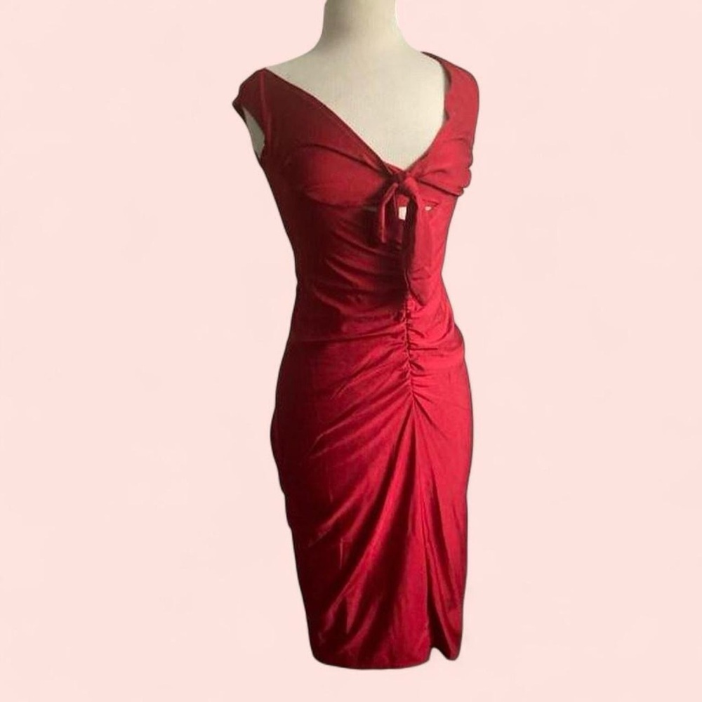 Vintage 1990’s spandex stretch bodycon midi gown goth rockabilly glam brat style